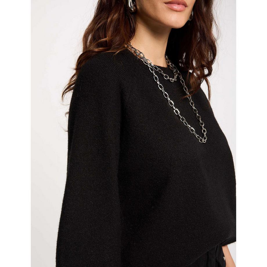 MORGAN Oversize Scollo a Barca Maniche a Pipistrello Maglione  