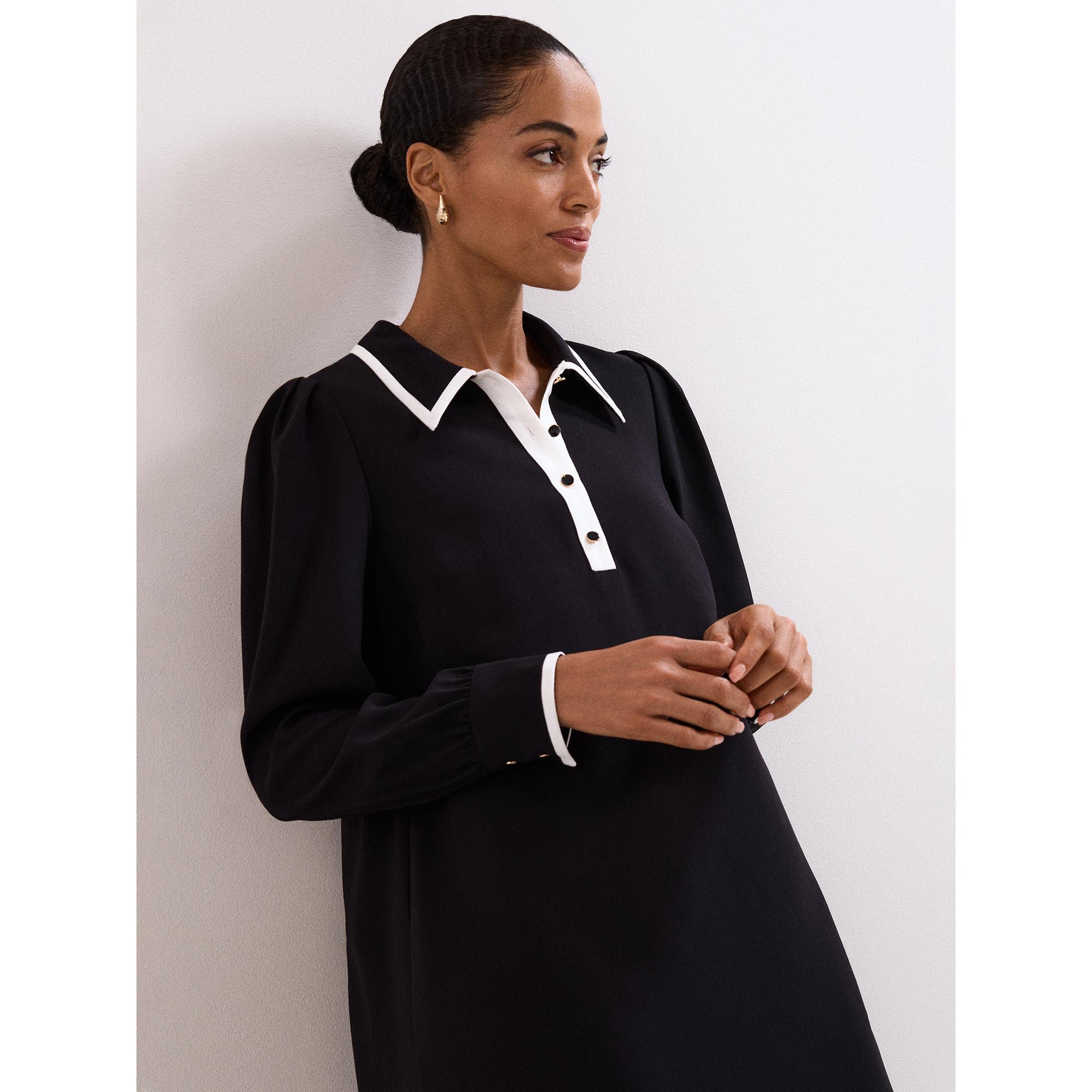 Phase Eight Vestito Gina con Colletto a Contrasto  