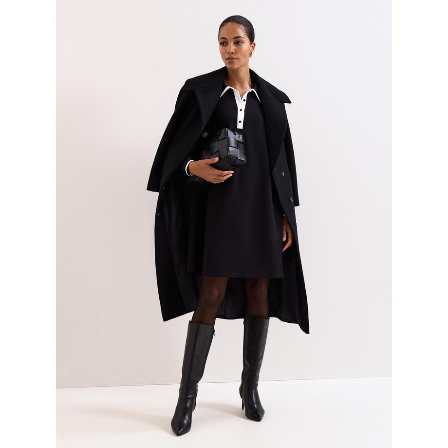 Phase Eight Gina Robe Mini Manches Longues Col Contrastant  