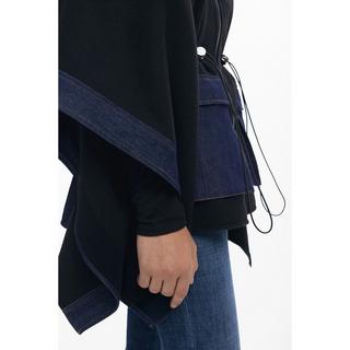 Desigual Poncho mit Denim Details  