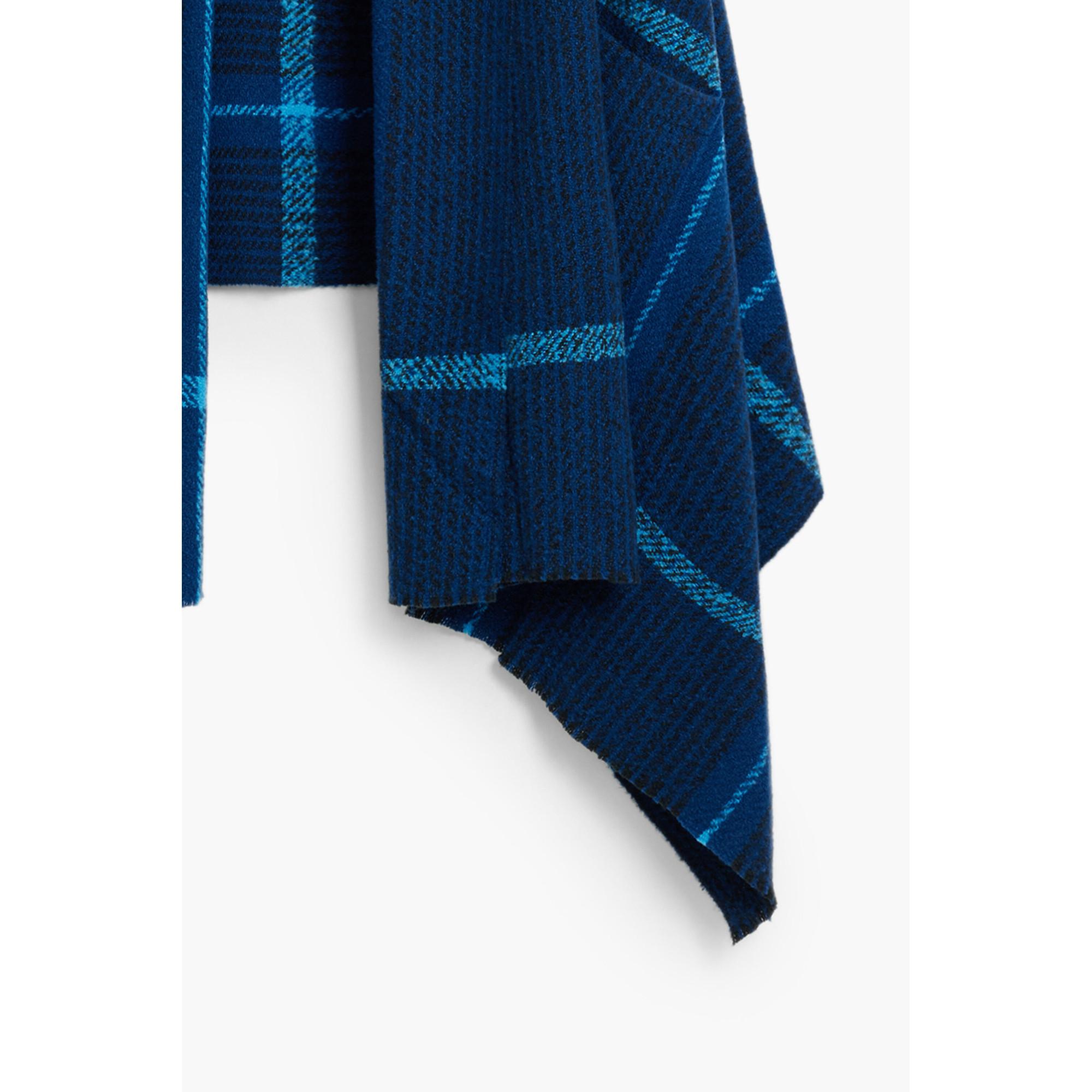 Desigual Plaid Poncho  