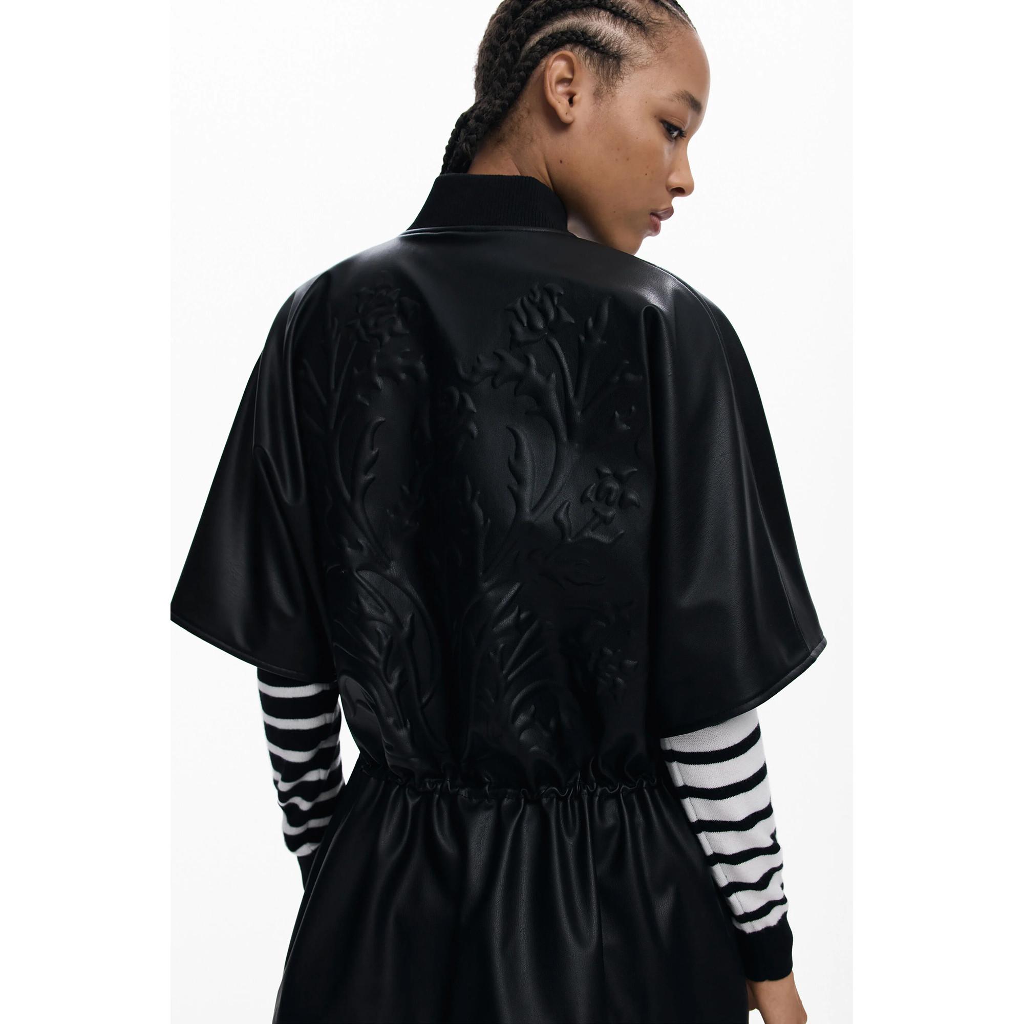 Desigual Poncho Effet Cuir  