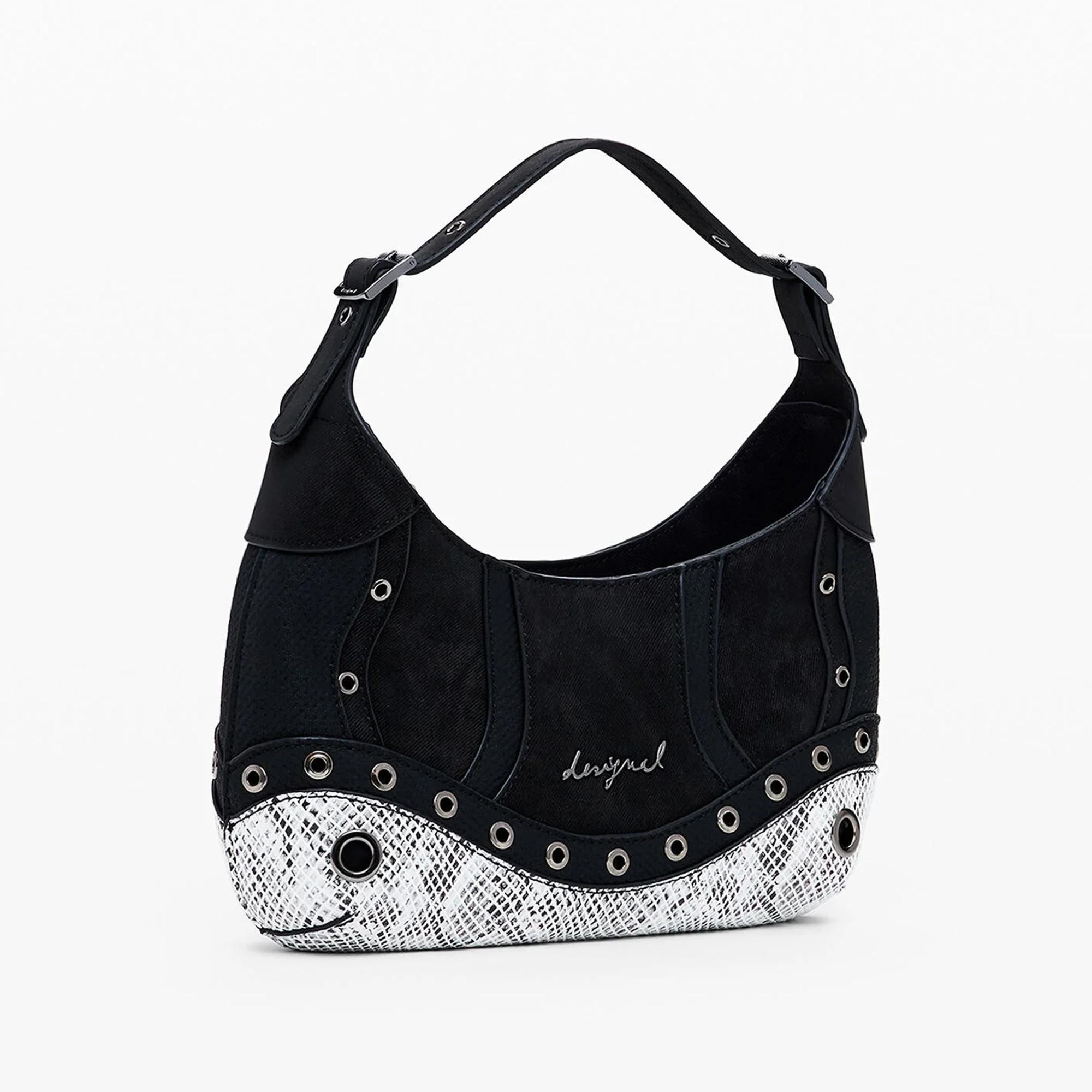 Desigual Borsa a Tracolla con Occhielli  