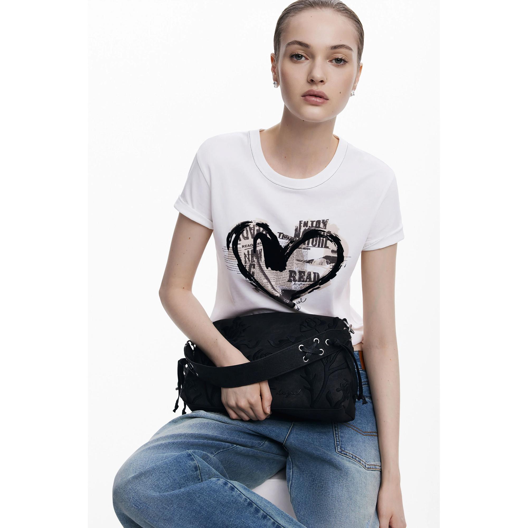 Desigual Borsa a mano con goffratura 3D  