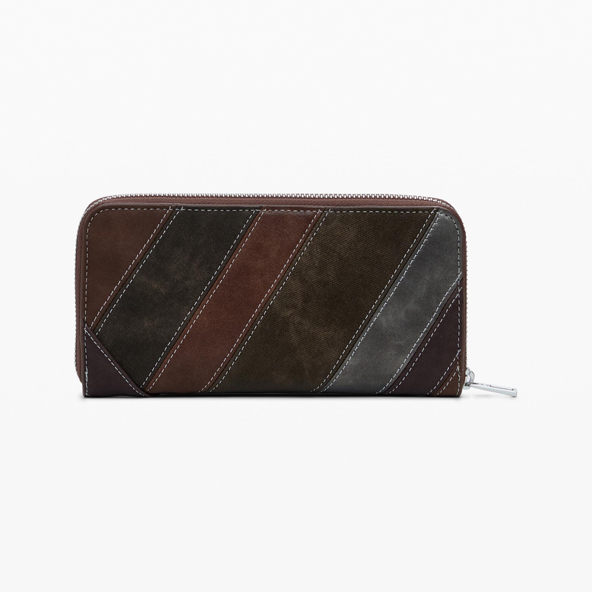 Desigual Patchwork Reissverschluss Portemonnaie  