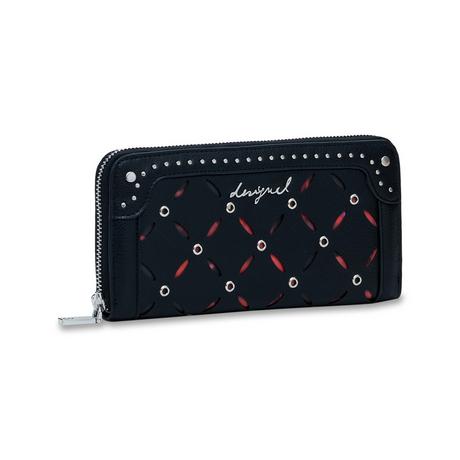 Desigual Portafoglio con borchie e motivo floreale traforato  