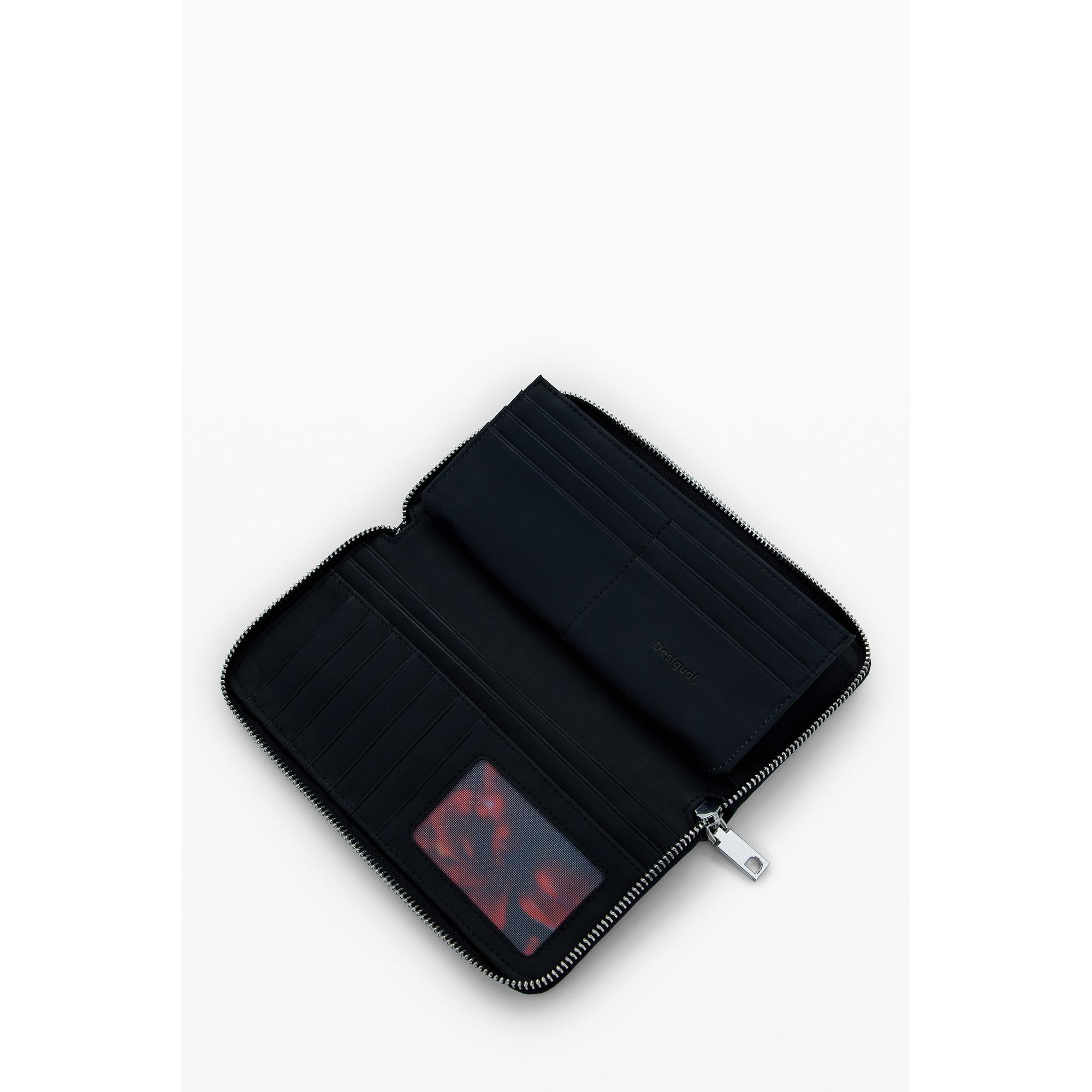 Desigual Portafoglio con borchie e motivo floreale traforato  