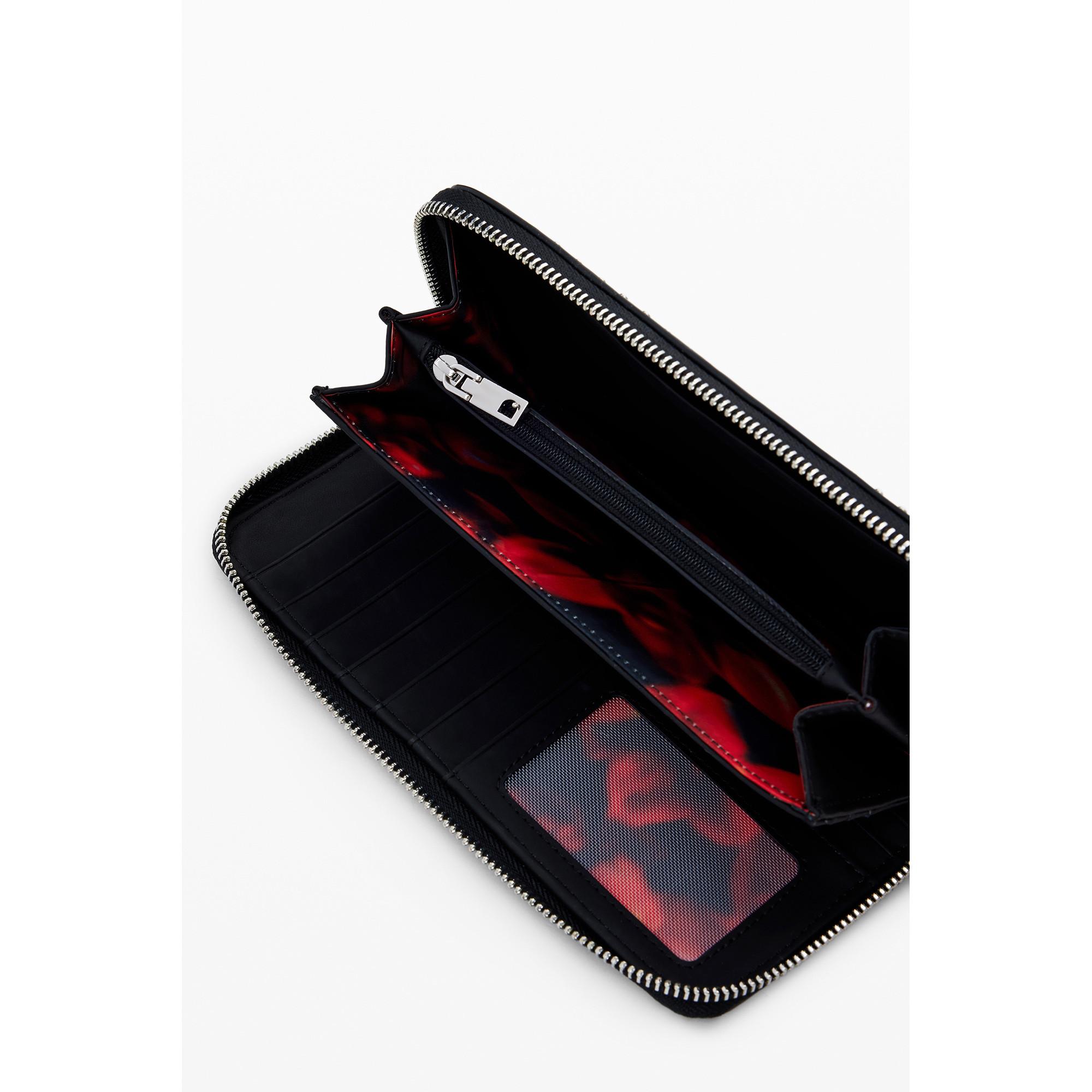 Desigual Portafoglio con borchie e motivo floreale traforato  