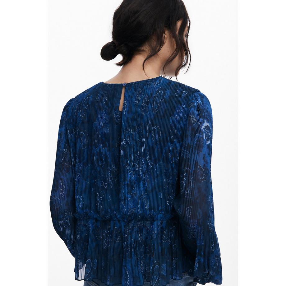 Desigual Camicetta Plissettata Maniche Lunghe  