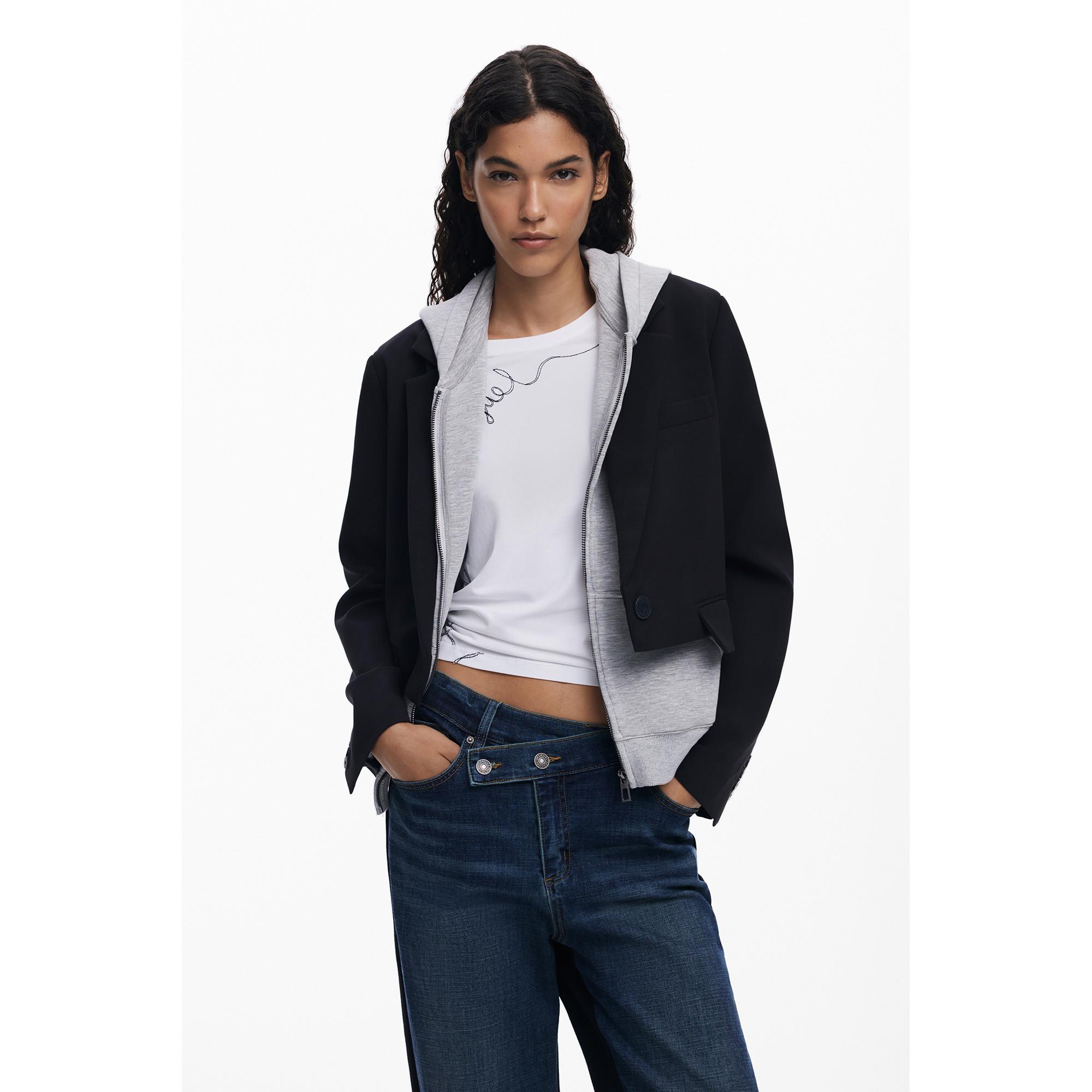 Desigual Jeans Flare con dettagli in maglia  