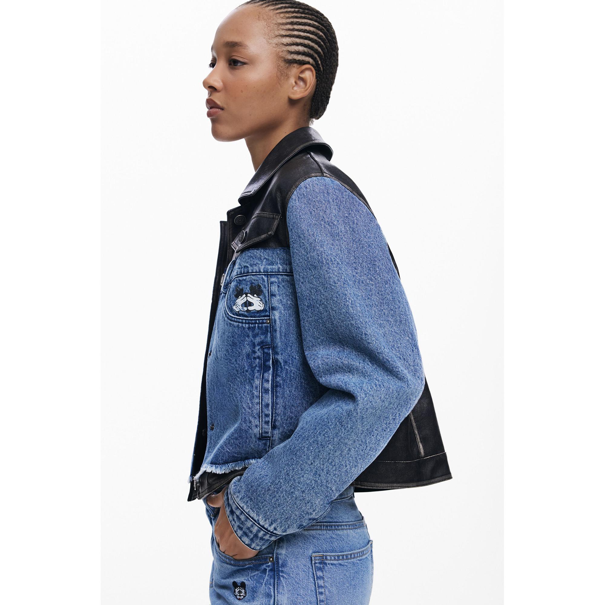 Desigual Waxed Mickey Jeansjacke  