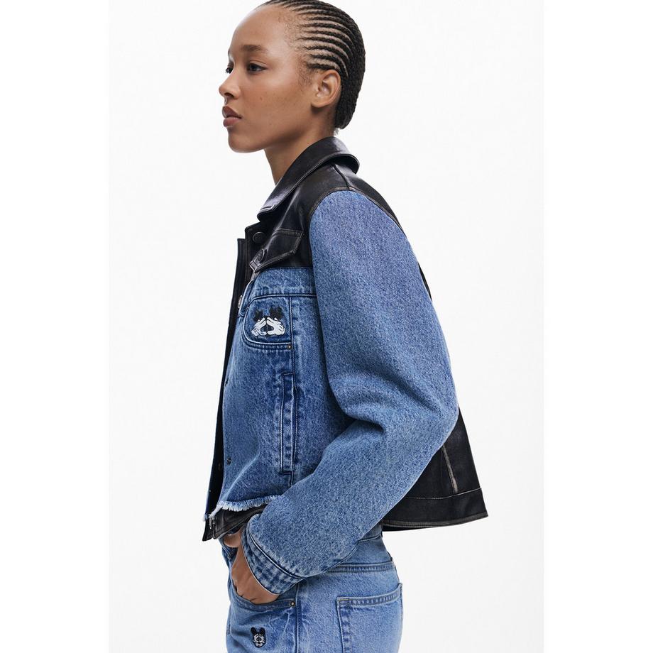 Desigual Waxed Mickey Jeansjacke  