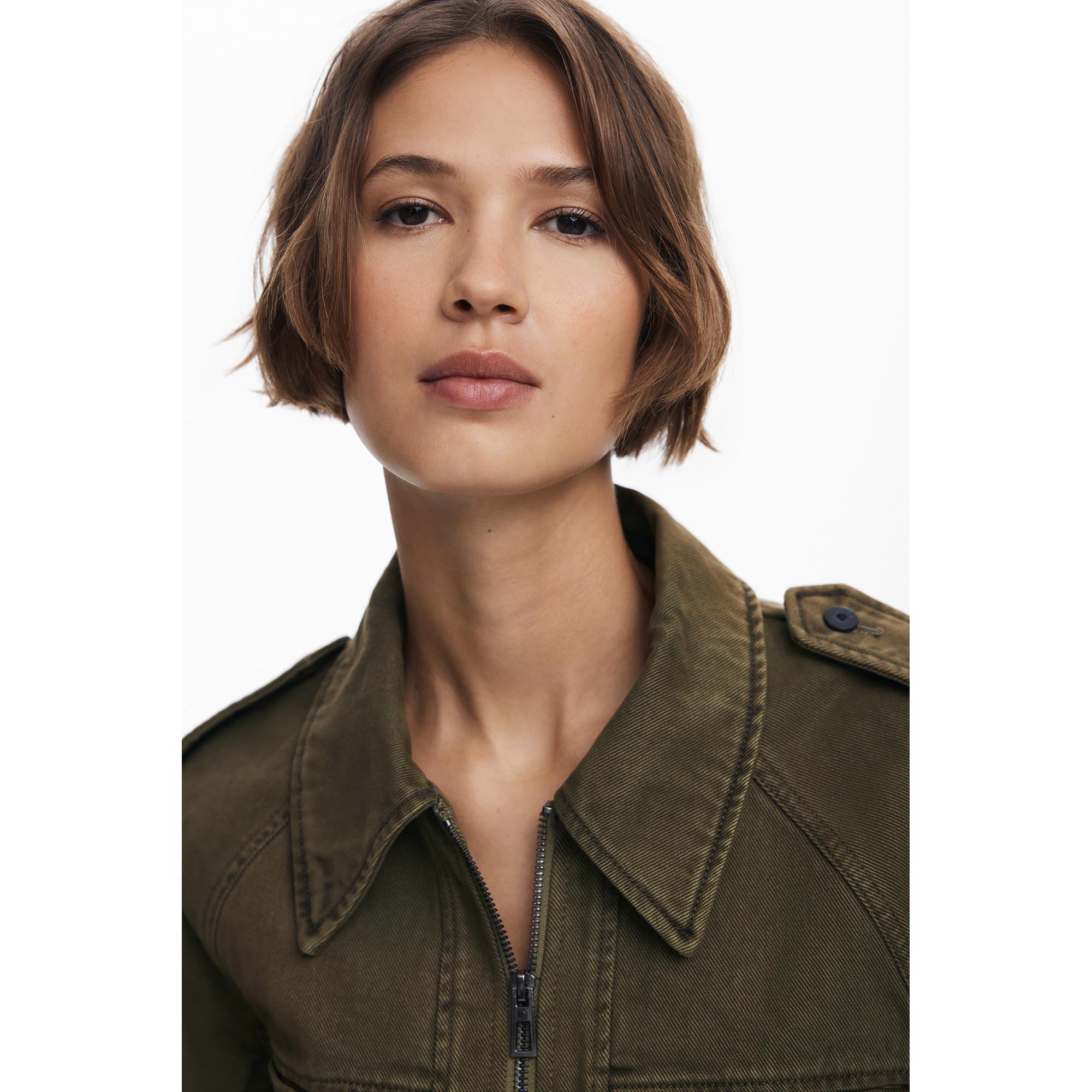 Desigual Kurze Parka Jacke mit Gürtel  