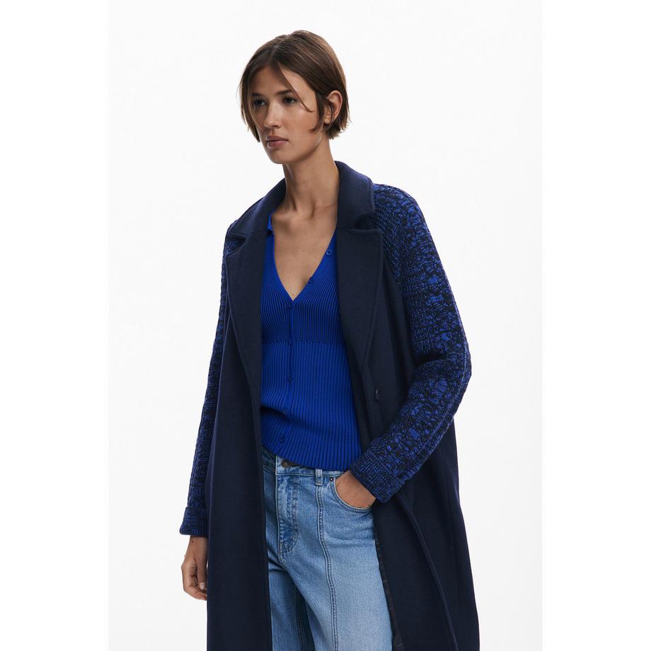 Desigual Manteau en laine à manches combinées  