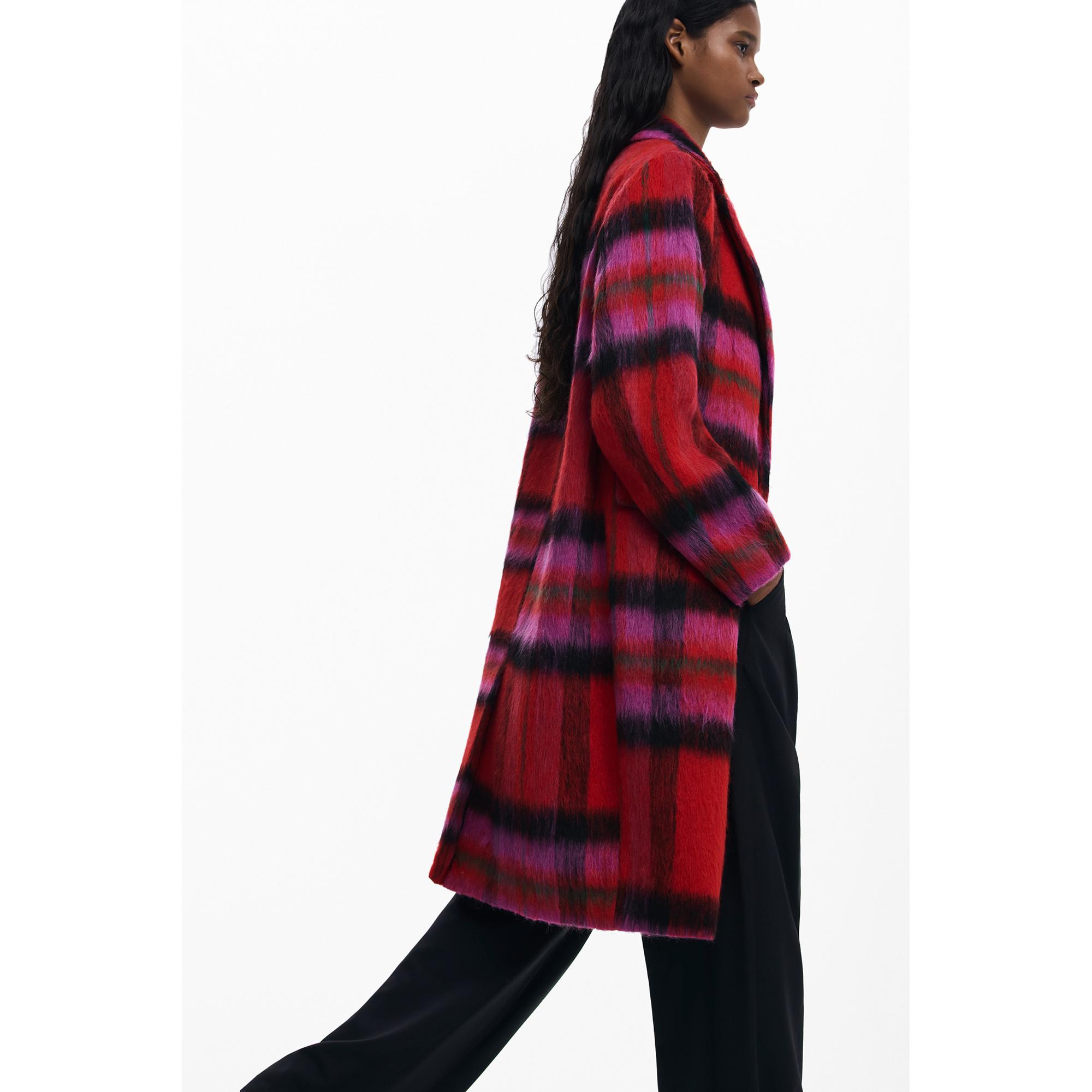 Desigual Cappotto in Lana a Quadri  