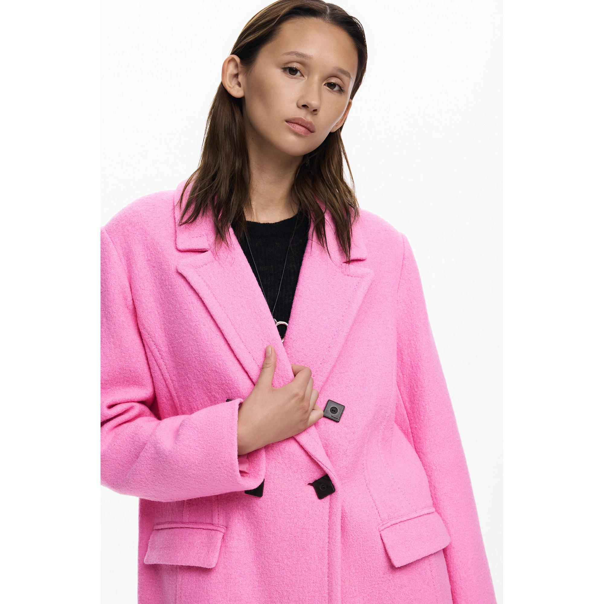 Desigual Cappotto Jacquard Doppiopetto  