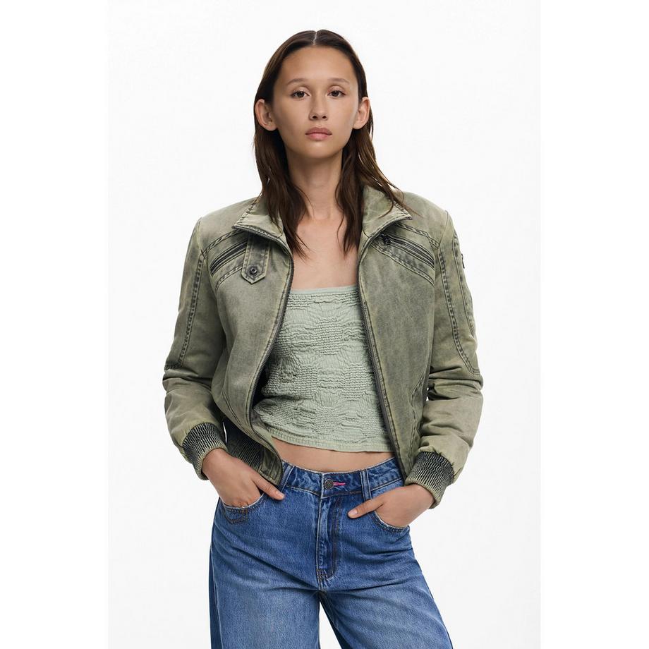 Desigual Jacquard Langer Mantel  