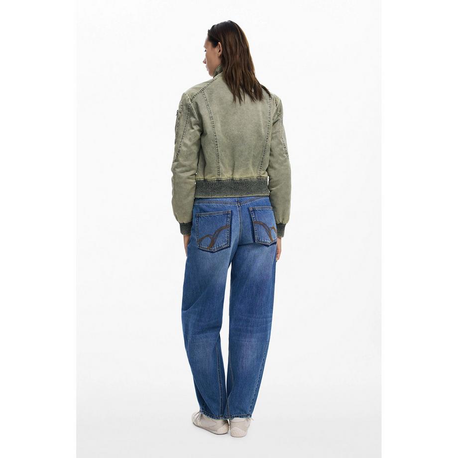 Desigual Jacquard Langer Mantel  