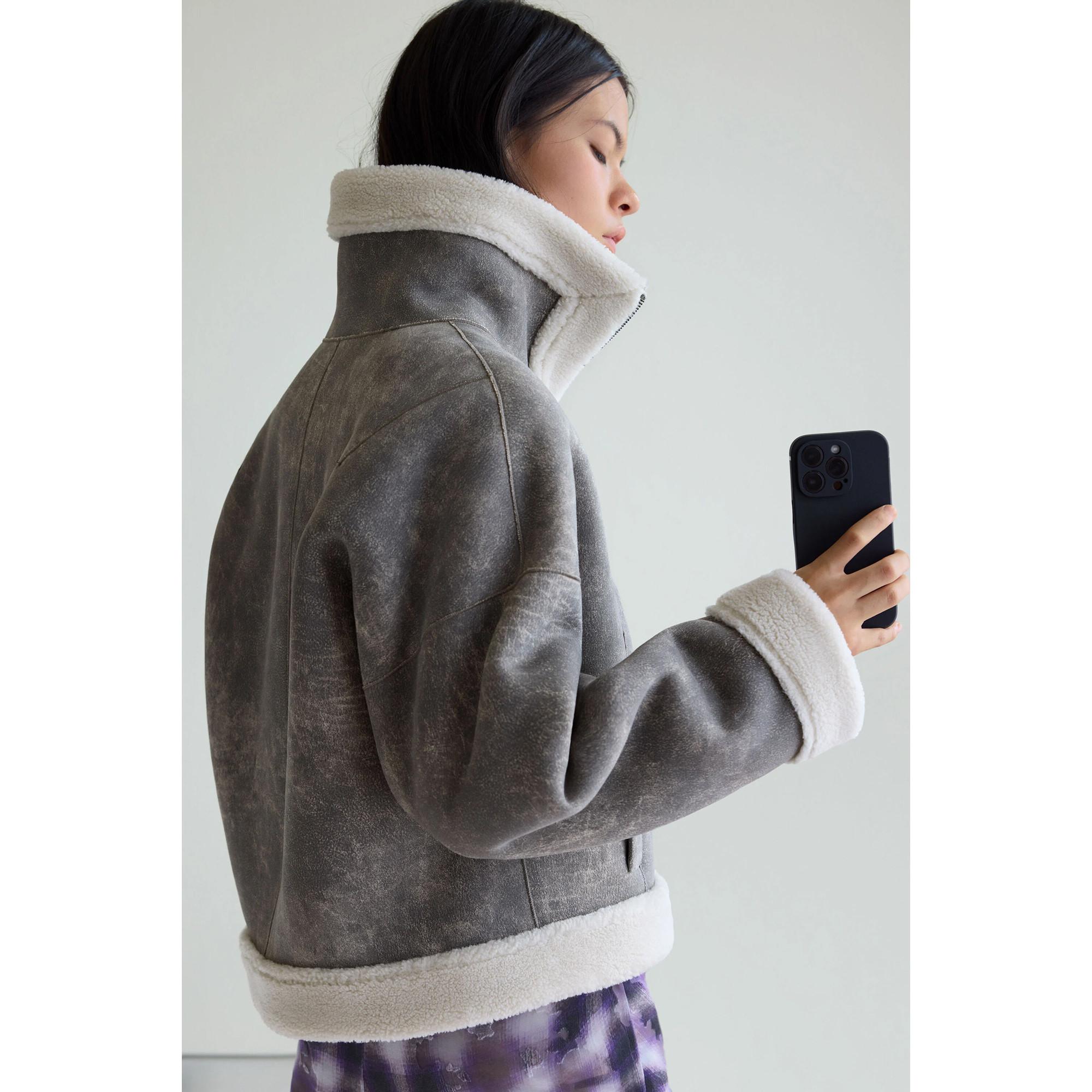 Desigual Patchwork Jacquard Lange Jacke  