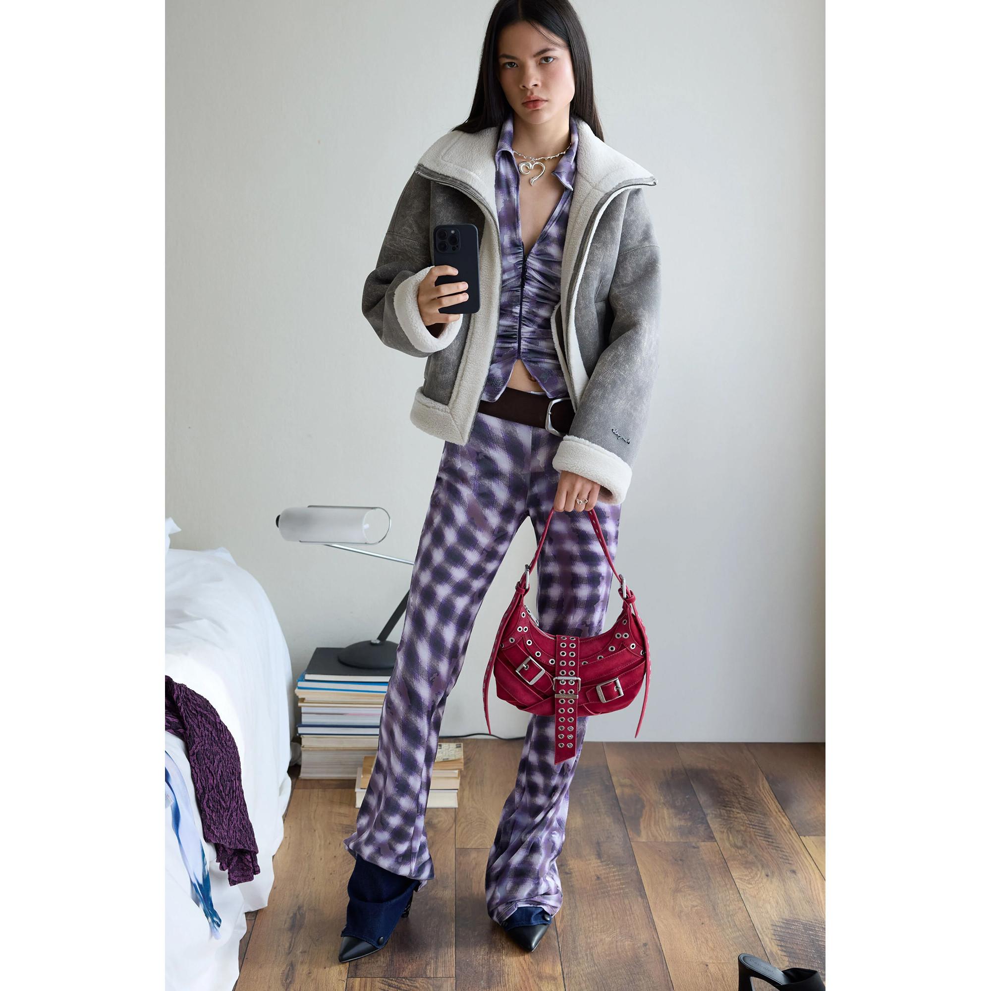 Desigual Patchwork Jacquard Lange Jacke  