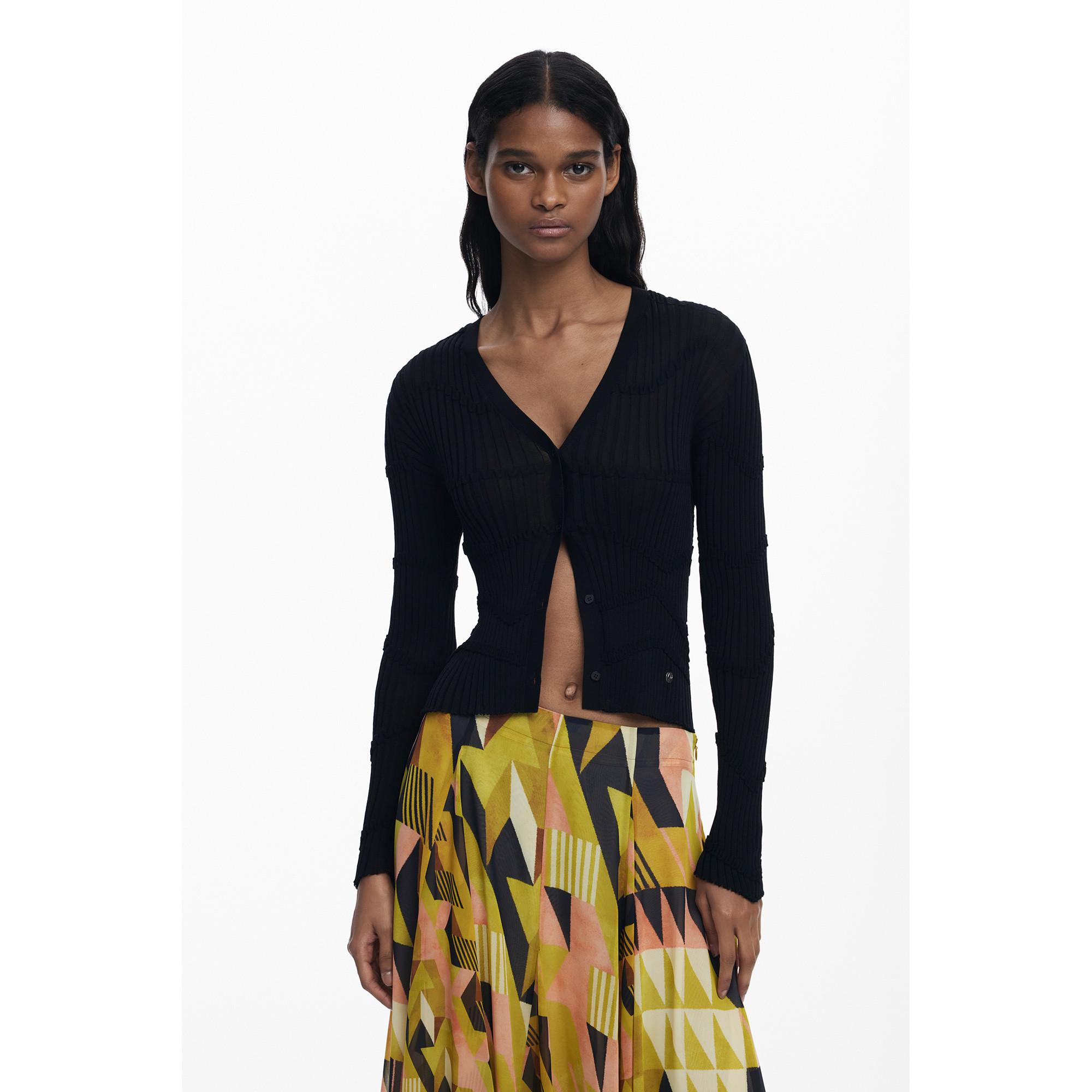 Desigual Geometrischer ausgestellter Midirock  