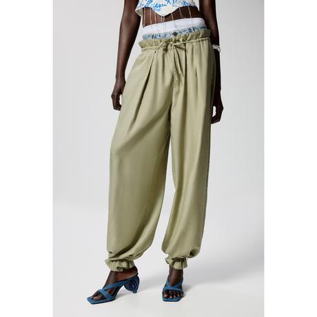 Desigual Lange Straight Fit Karo Hose  