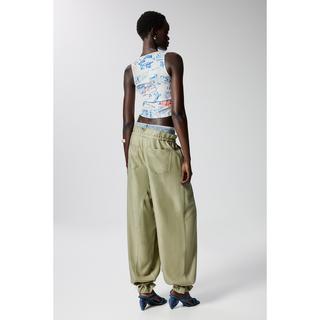 Desigual Lange Straight Fit Karo Hose  