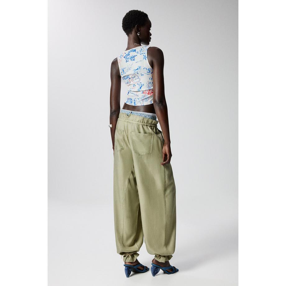 Desigual Pantalon Long Coupe Droite  