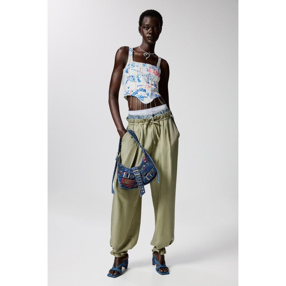 Desigual Pantalon Long Coupe Droite  