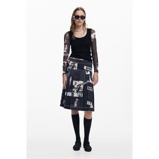 Desigual Langarmshirt mit Tüllärmeln  