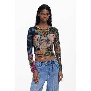 Desigual Arty Print Langarm T-Shirt  
