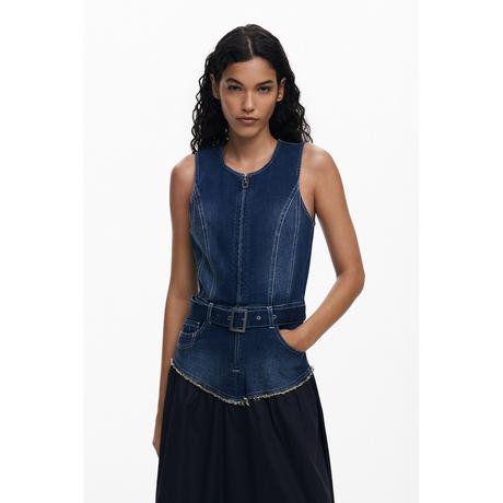 Desigual Denim Popeline Midikleid  