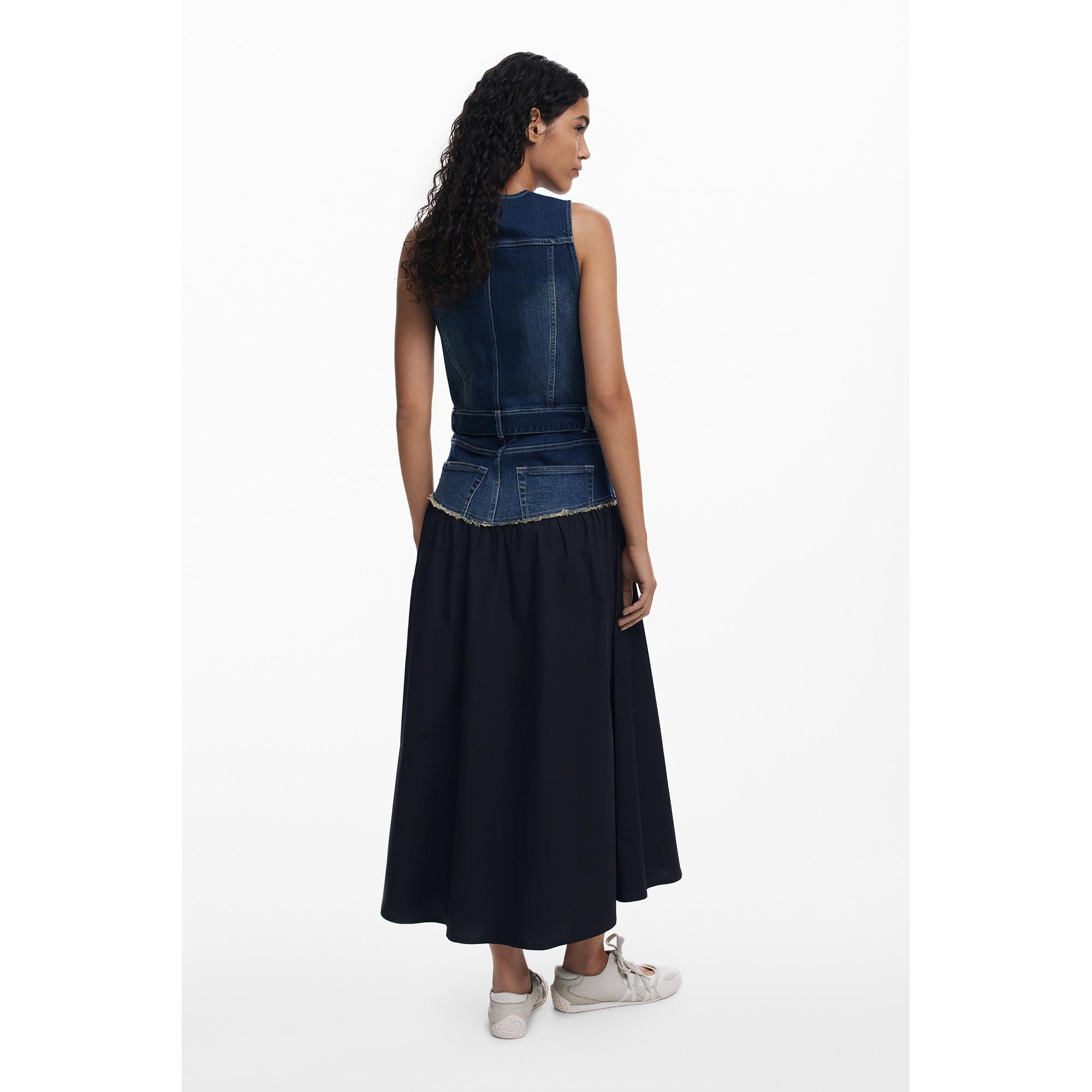 Desigual Denim Popeline Midikleid  
