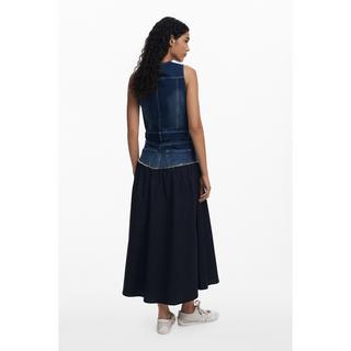 Desigual Denim Popeline Midikleid  