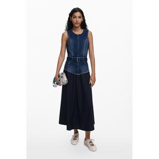 Desigual Denim Popeline Midikleid  