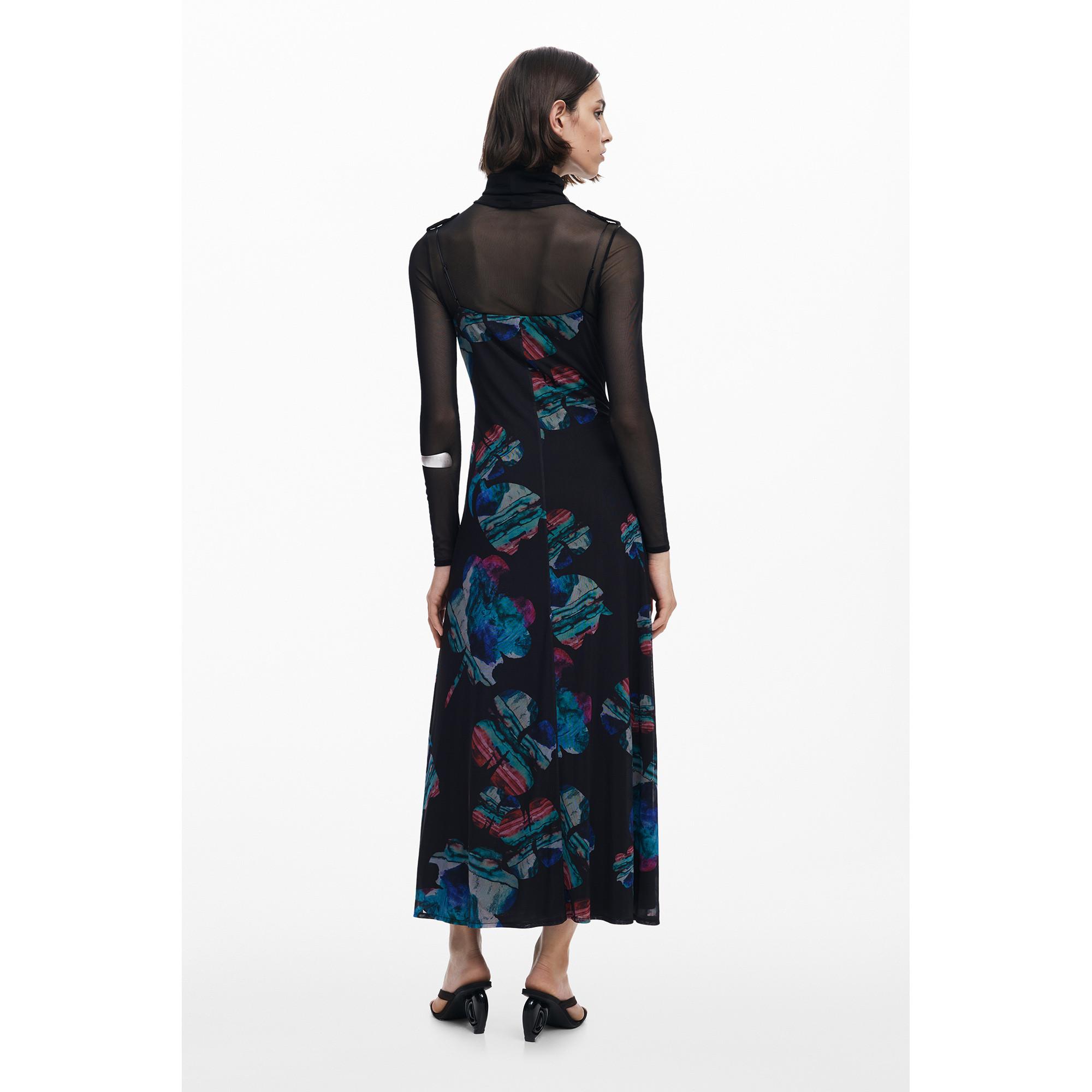 Desigual Robe Col Roulé Aquarelle  