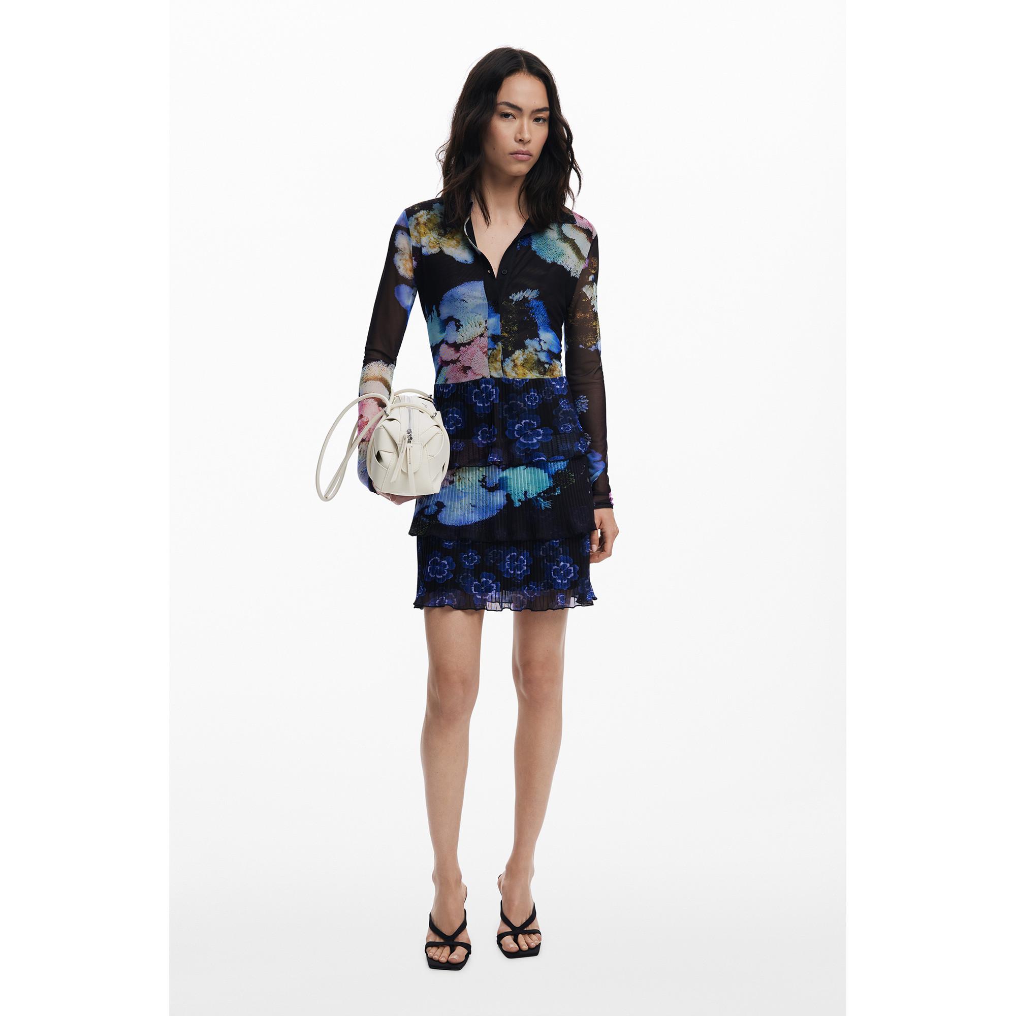 Desigual Blumenprint Minikleid mit Volantrock  
