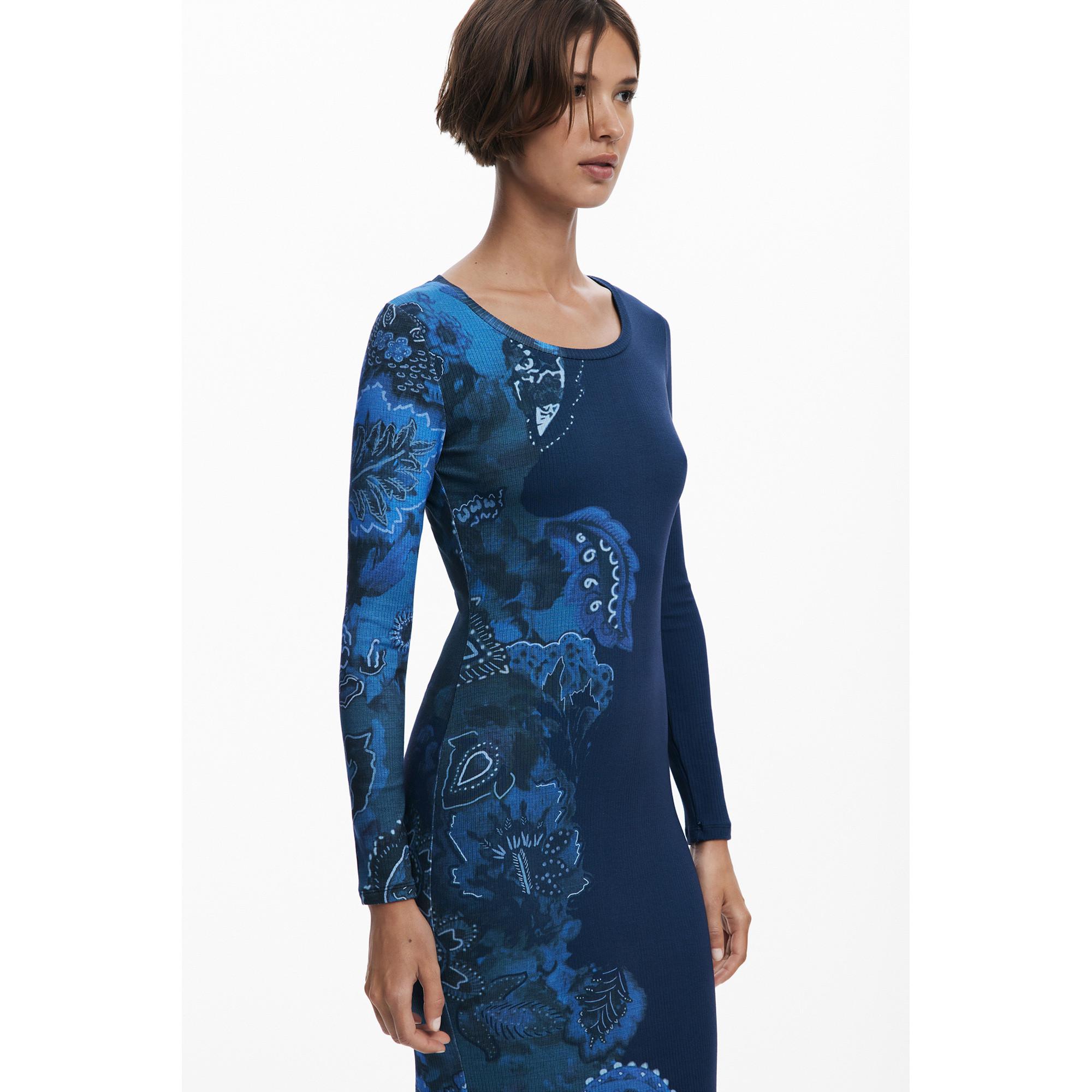 Desigual Mandala Print Slim Fit Midikleid  