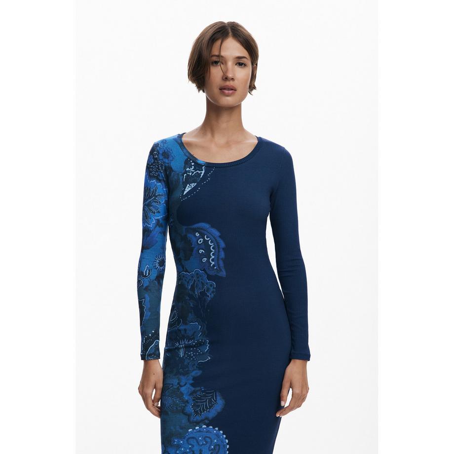 Desigual Mandala Print Slim Fit Midikleid  