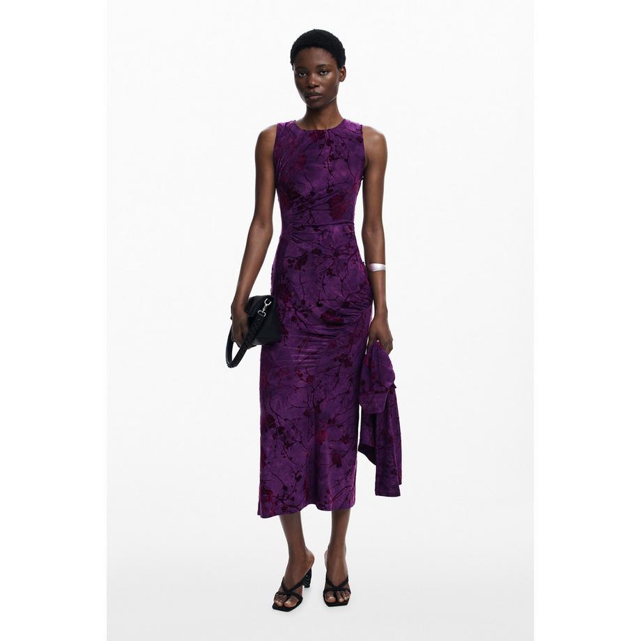 Desigual Abito Midi Floreale Senza Maniche  