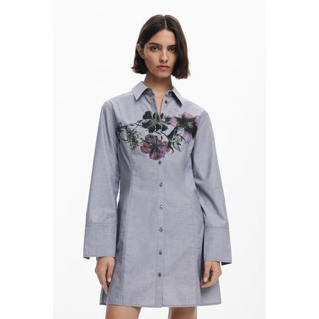 Desigual Vestito Camicia Mini a Righe  