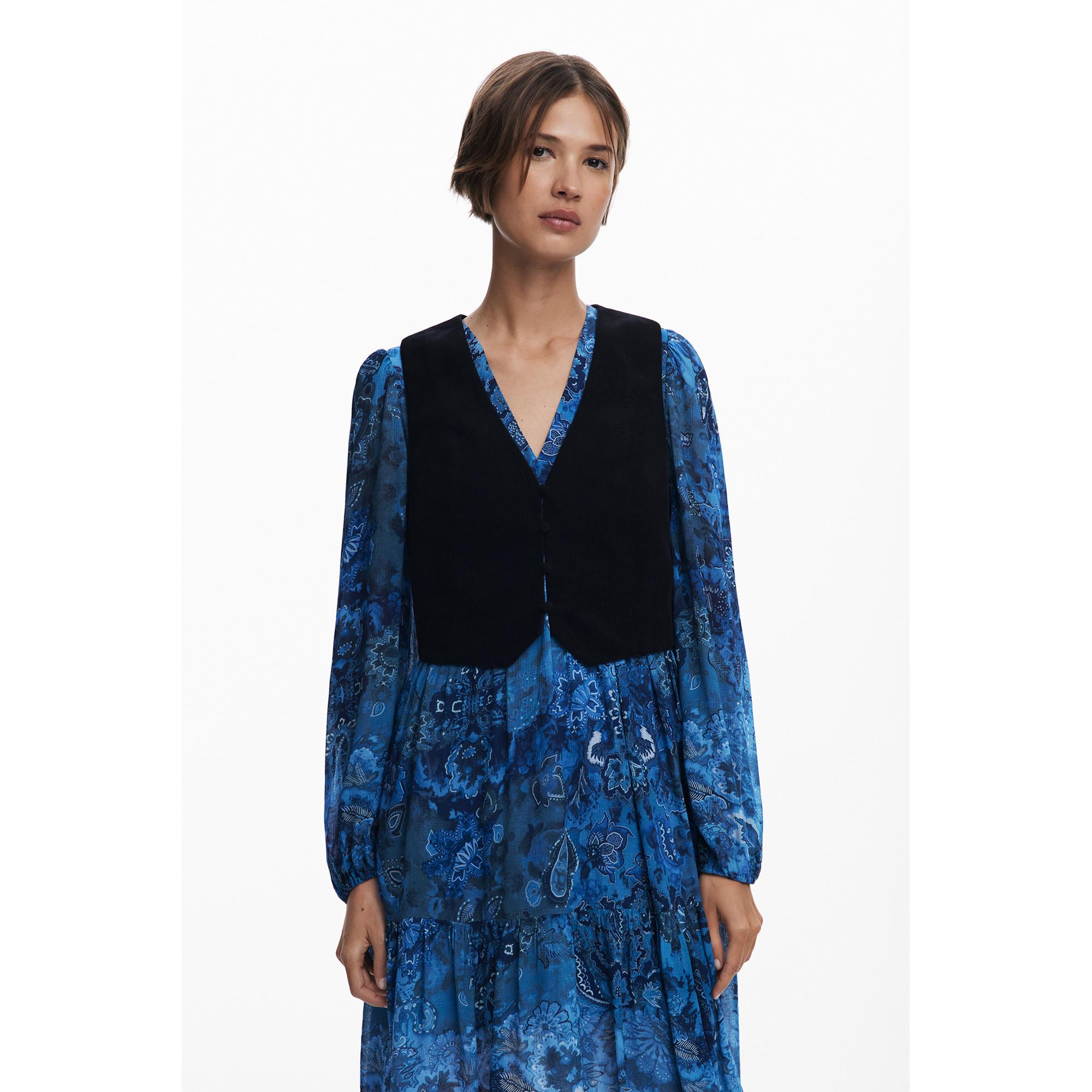 Desigual Bohemian V-Ausschnitt Minikleid  