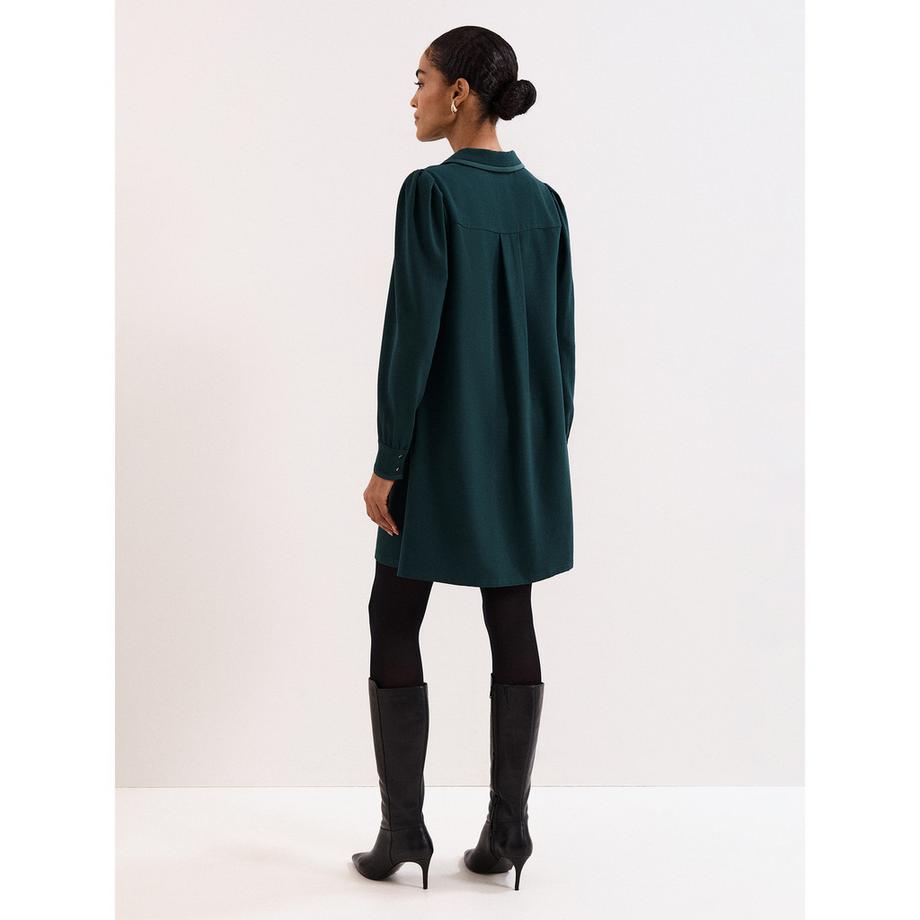 Phase Eight Gina Robe Mini Manches Longues Col Contrastant  