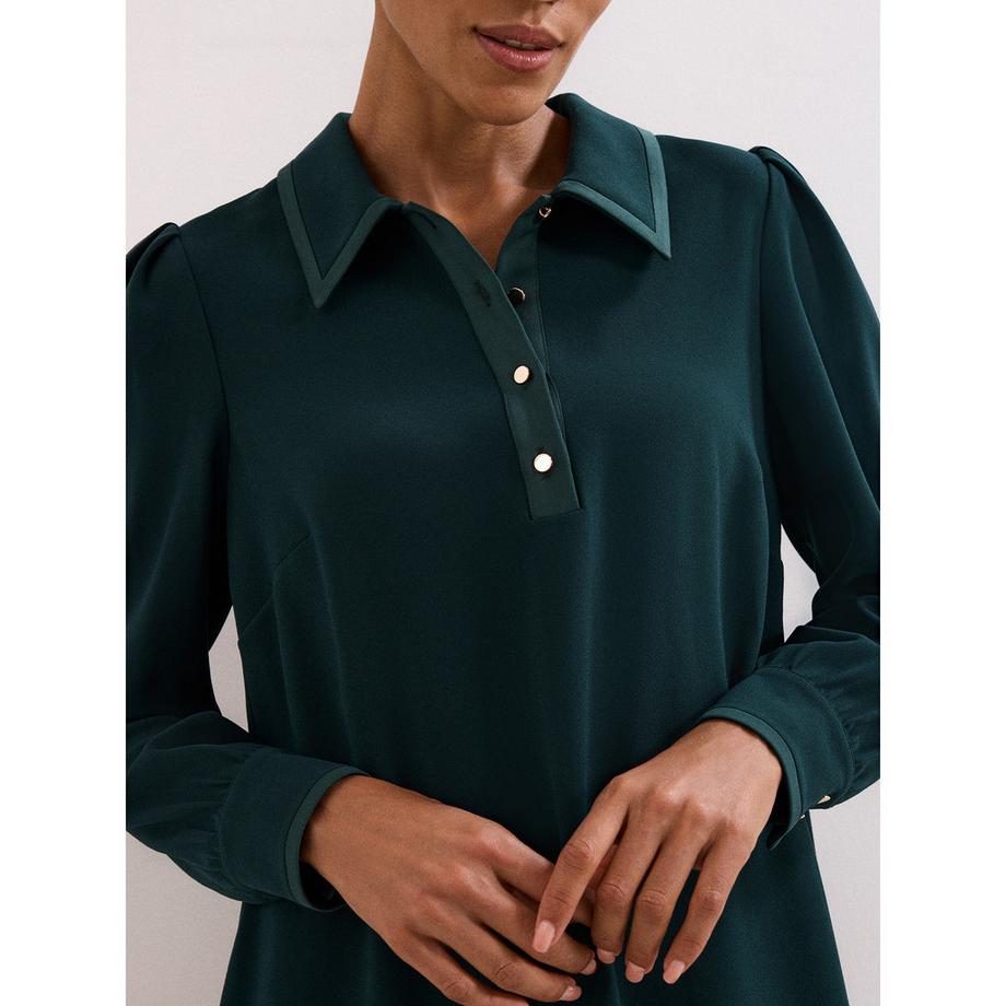 Phase Eight Gina Robe Mini Manches Longues Col Contrastant  