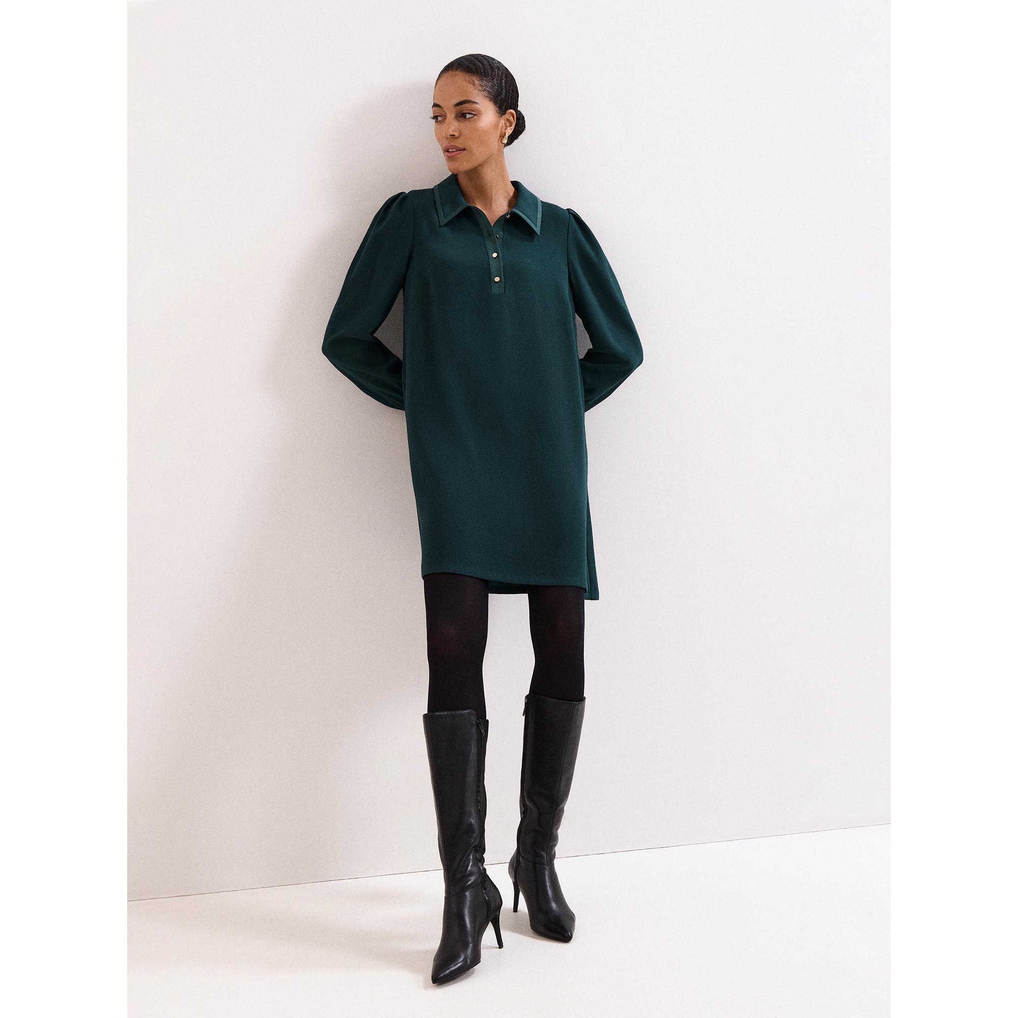 Phase Eight Robe Gina à Col Contrastant  