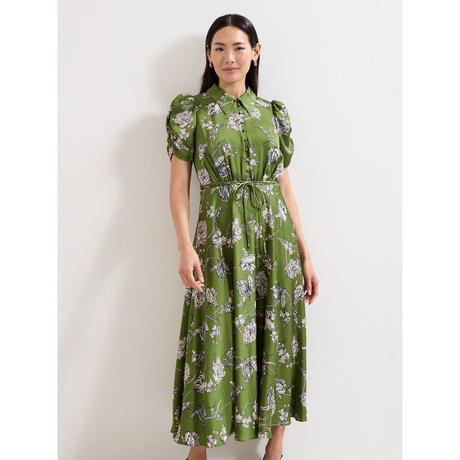 Phase Eight Blumenmuster Midi Kleid  