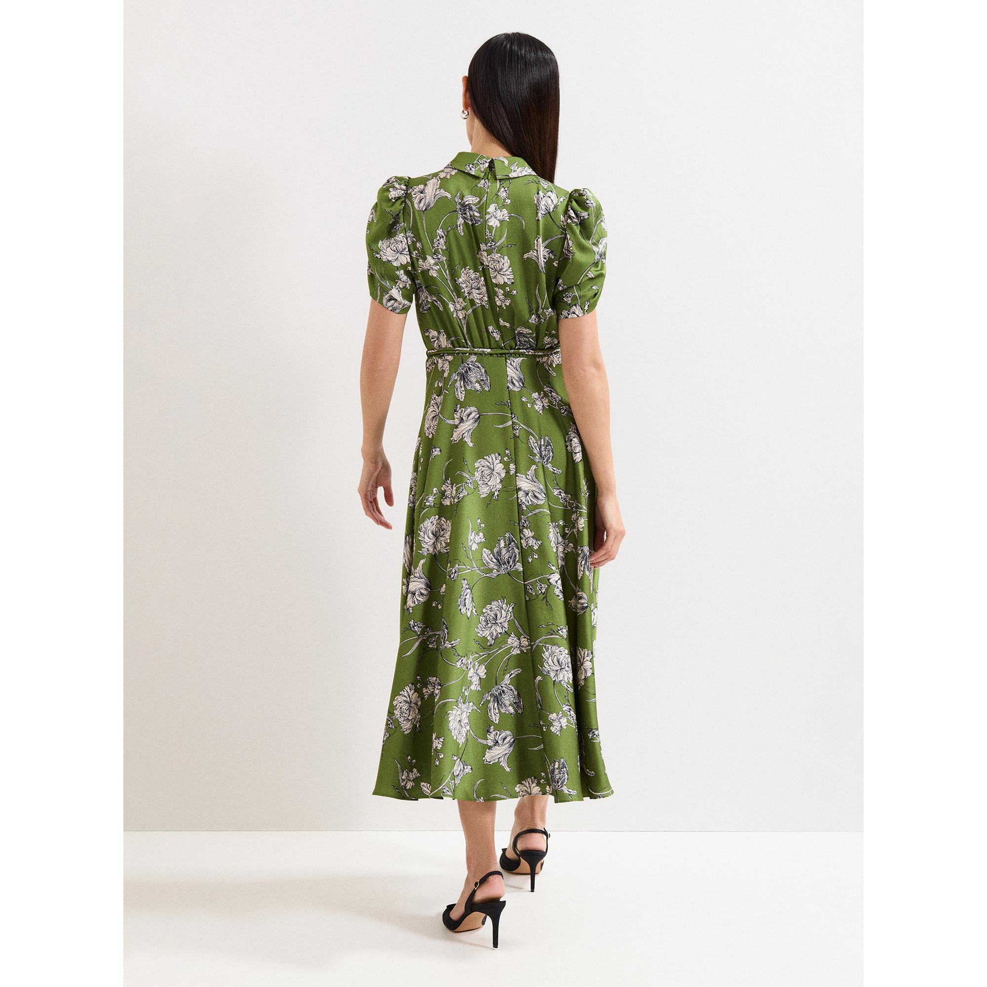 Phase Eight Blumenmuster Midi Kleid  