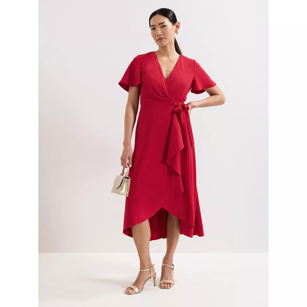 Phase Eight Lula Lace Midi Dress Red