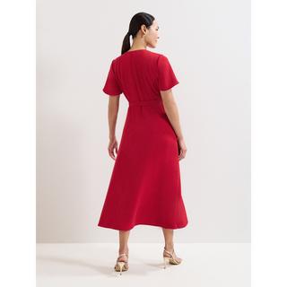 Phase Eight Abito Midi Incrociato Rosso  