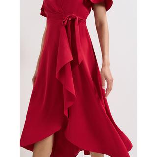 Phase Eight Abito Midi Incrociato Rosso  